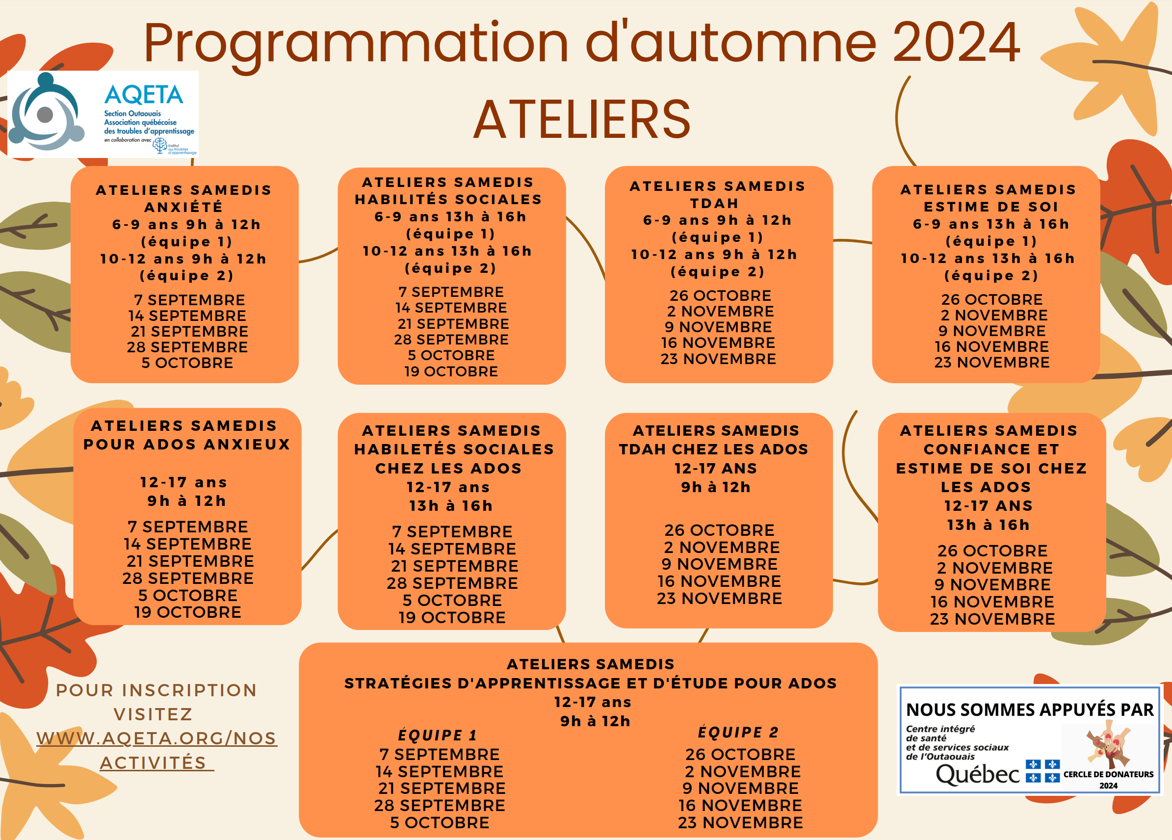 programme automne 2024